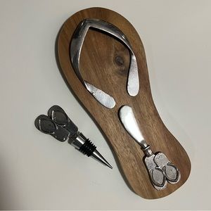 Wooden Flip Flop Serving Bundle